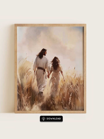 Jesus & Young Woman – Walking Together