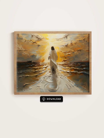Jesus Walks on Water – Golden Horizon
