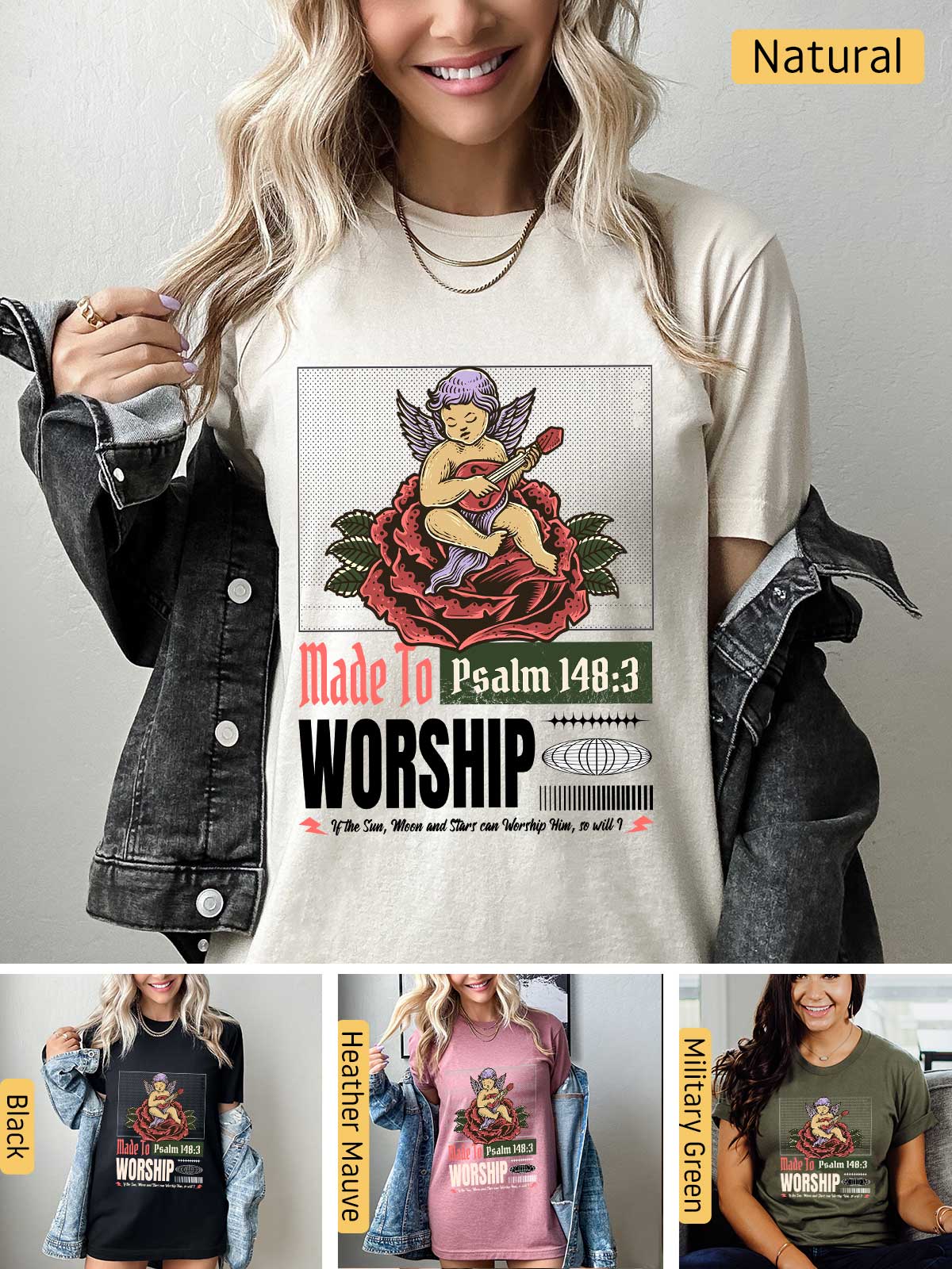 a woman wearing a t - shirt with a picture of a woman on it