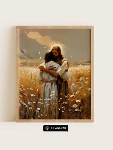 Jesus & Young Man – Loving Embrace
