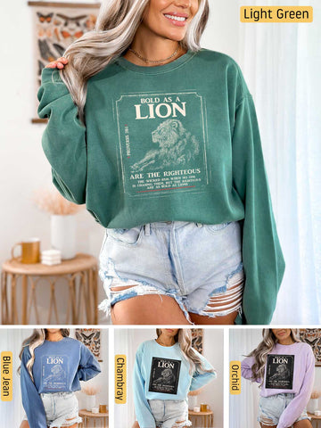 Bold as a Lion - Proverbs 28:1 - Medium-heavyweight, Unisex Sweatshirt