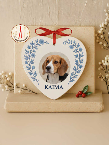 Dog Ornament – Heart Photo Laurel