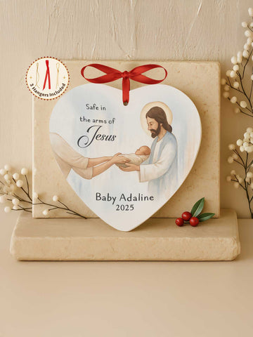 Baby Memorial Ornament – Heart Minimal