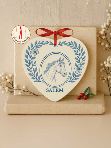 Horse Heart Ornament – Laurel Line Art