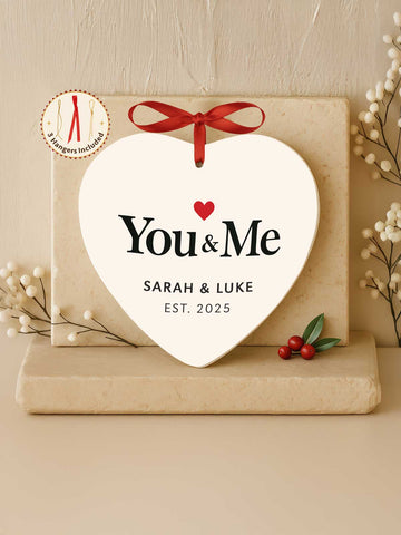 Couples Ornament – You & Me (Heart)