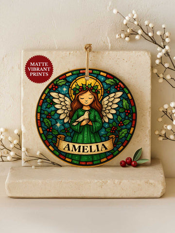 Angel Ornament – Stained Glass Style