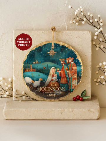 Nativity Ornament – 3 Wise Men Night Scene