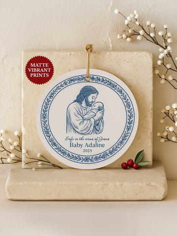 Baby Memorial Ornament – Blue Chinoiserie