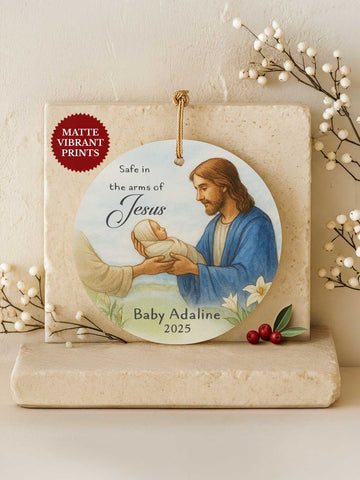 Baby Memorial Ornament – Watercolor Floral