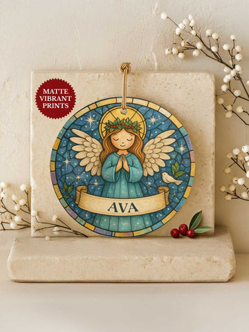 Angel Ornament – Jewel Glass Halo