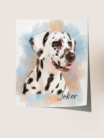 Personalized Pet Portrait – Watercolor Style