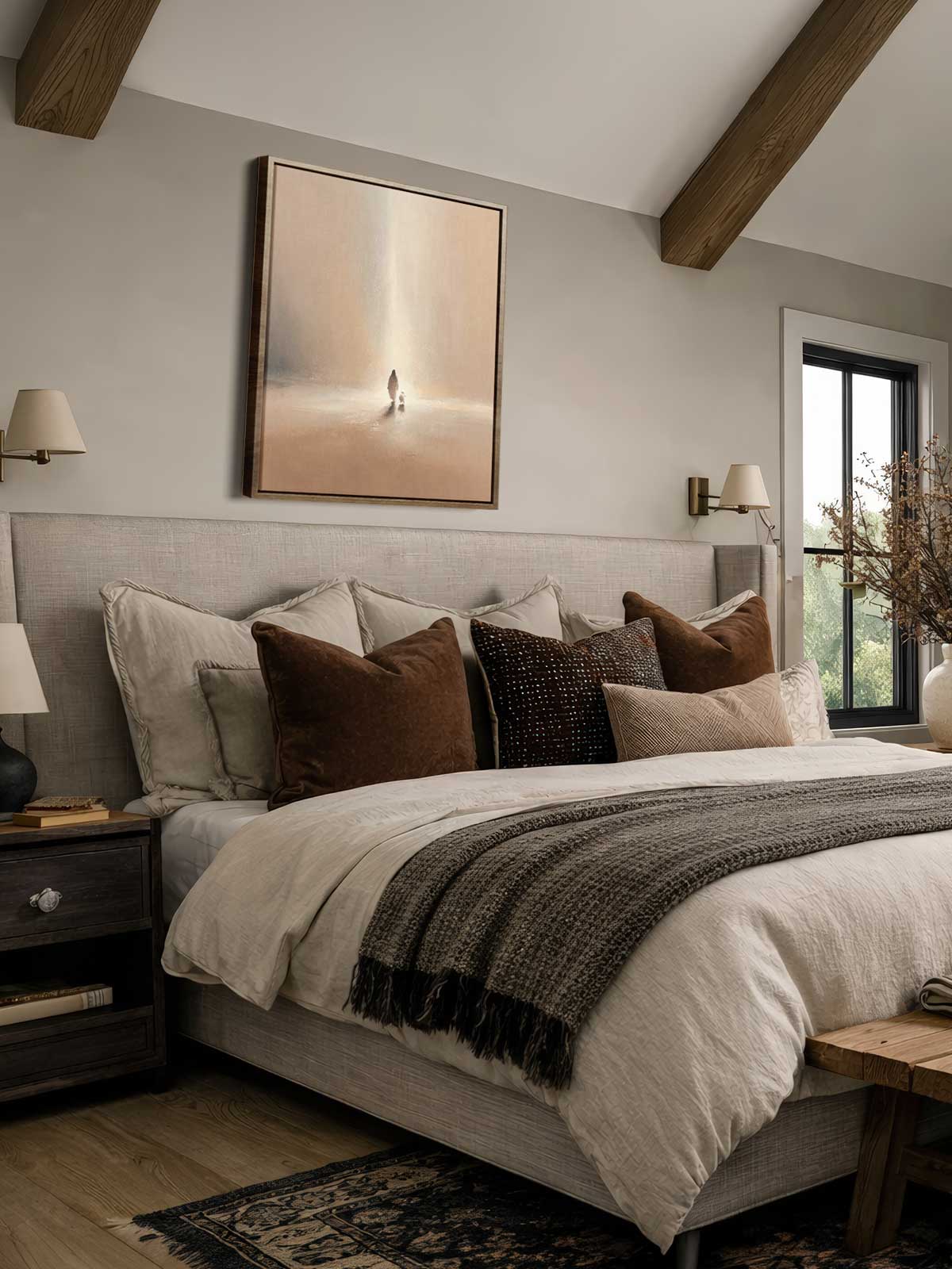 [29]-Framed-Canvas---Bedroom