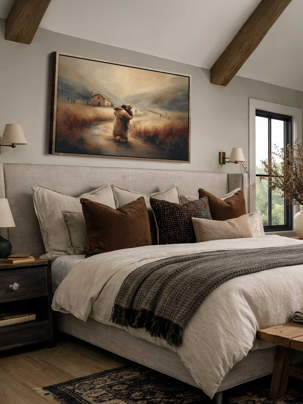 [29]-Framed-Canvas---Bedroom