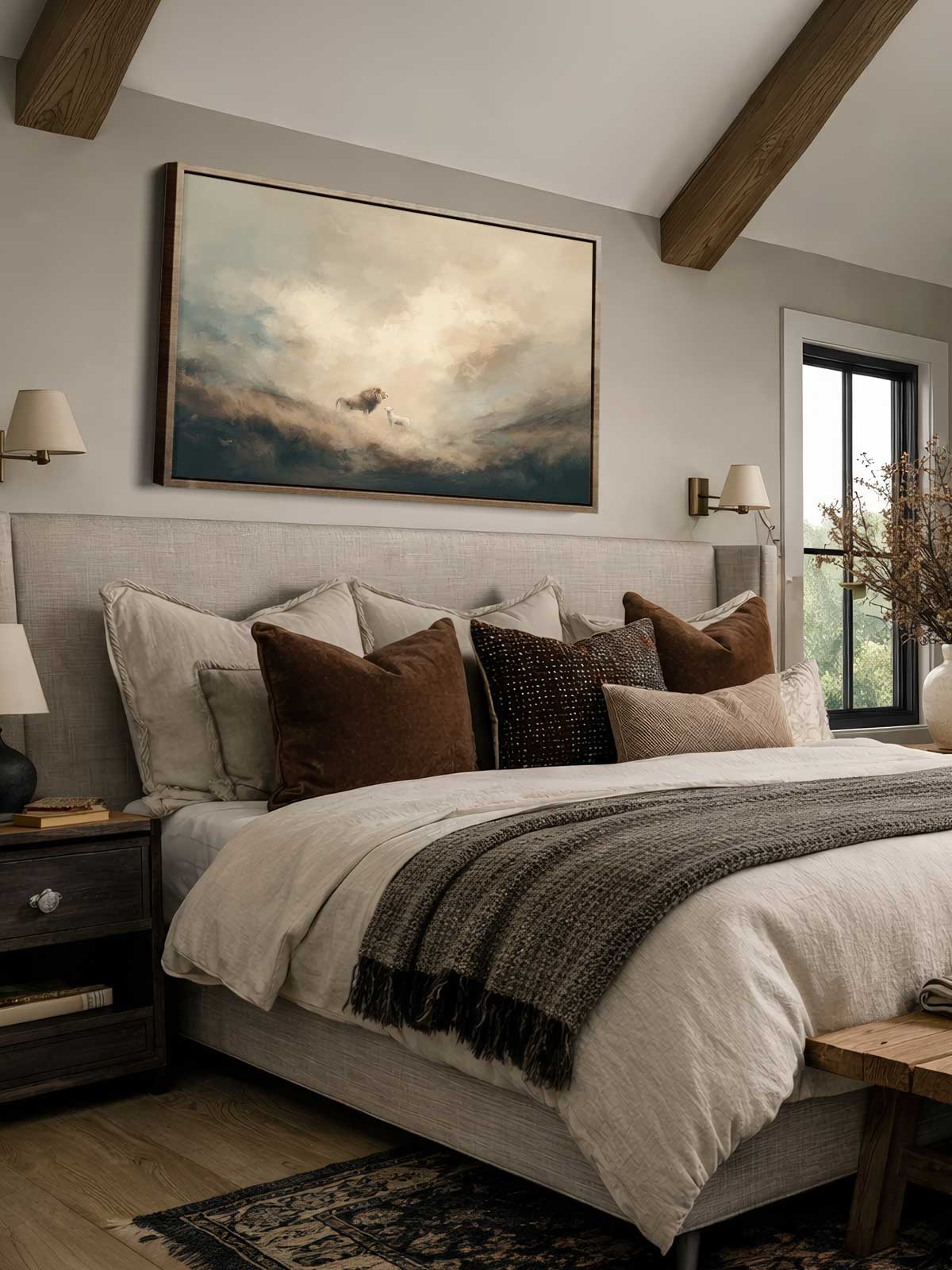 [29]-Framed-Canvas---Bedroom
