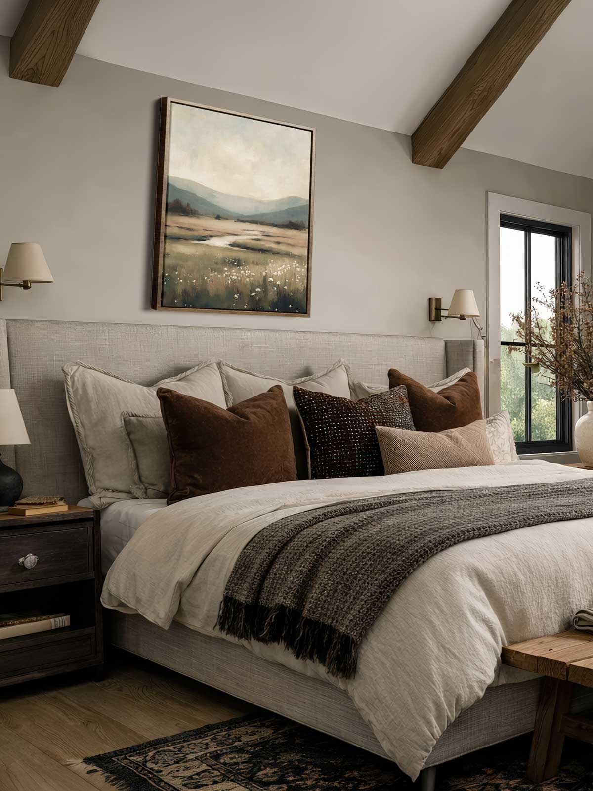 [29]-Framed-Canvas---Bedroom