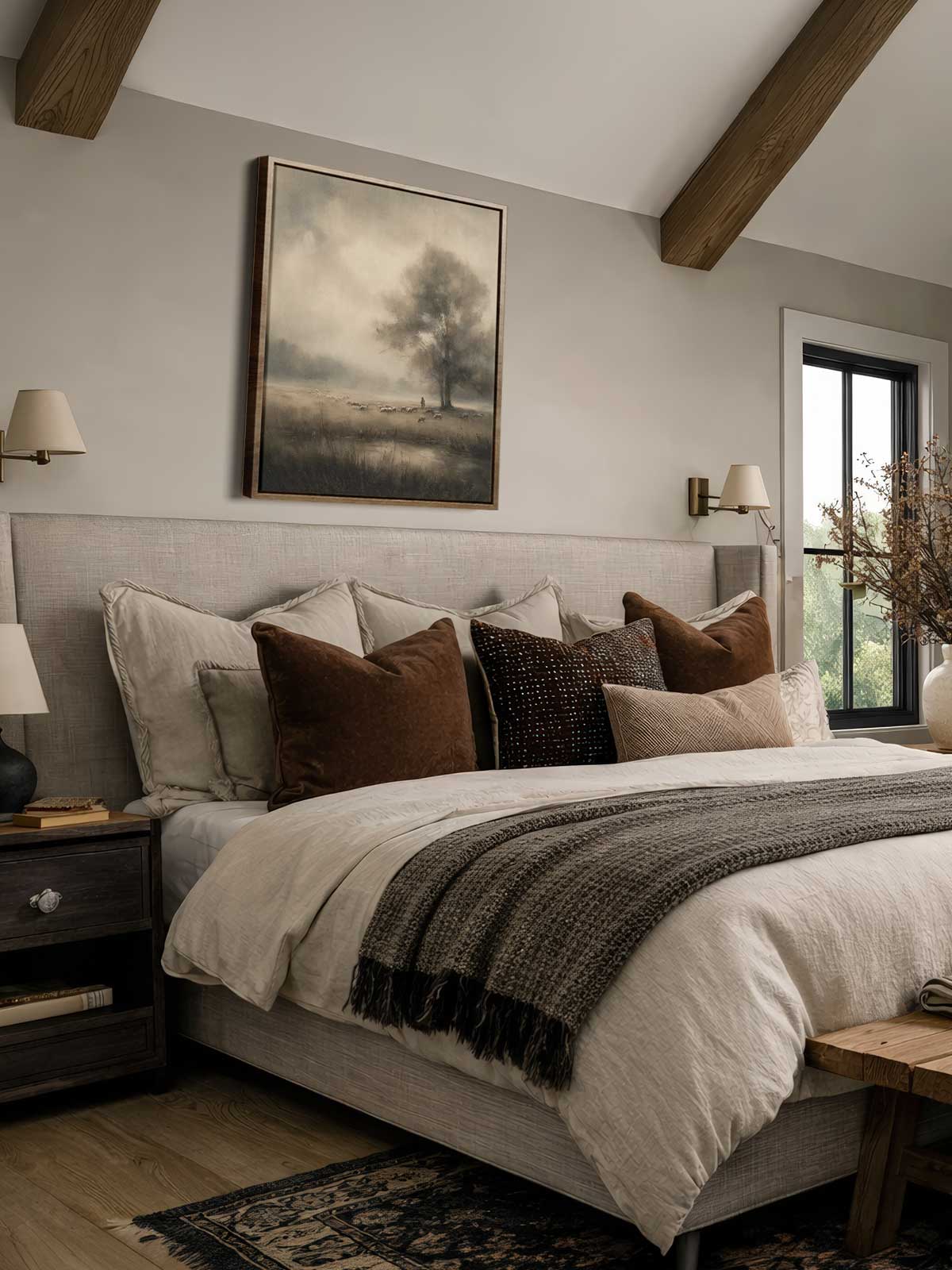 [29]-Framed-Canvas---Bedroom