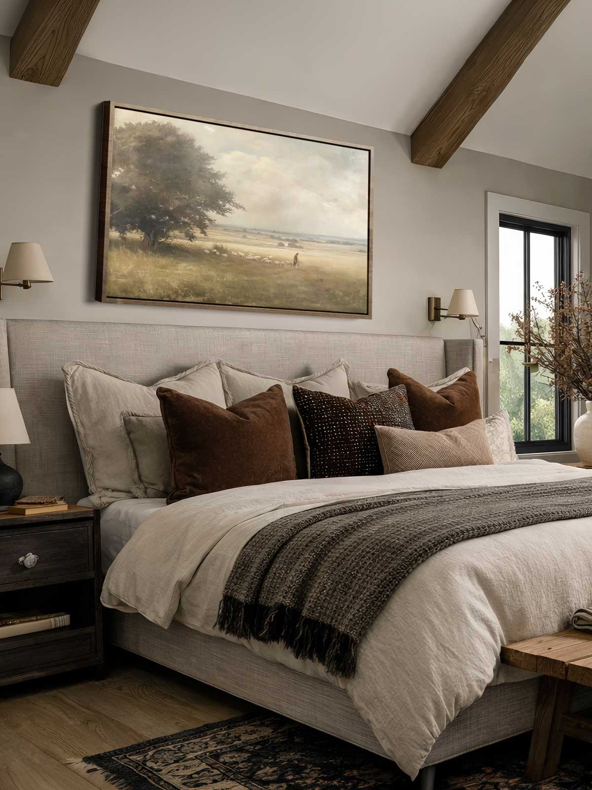[29]-Framed-Canvas---Bedroom
