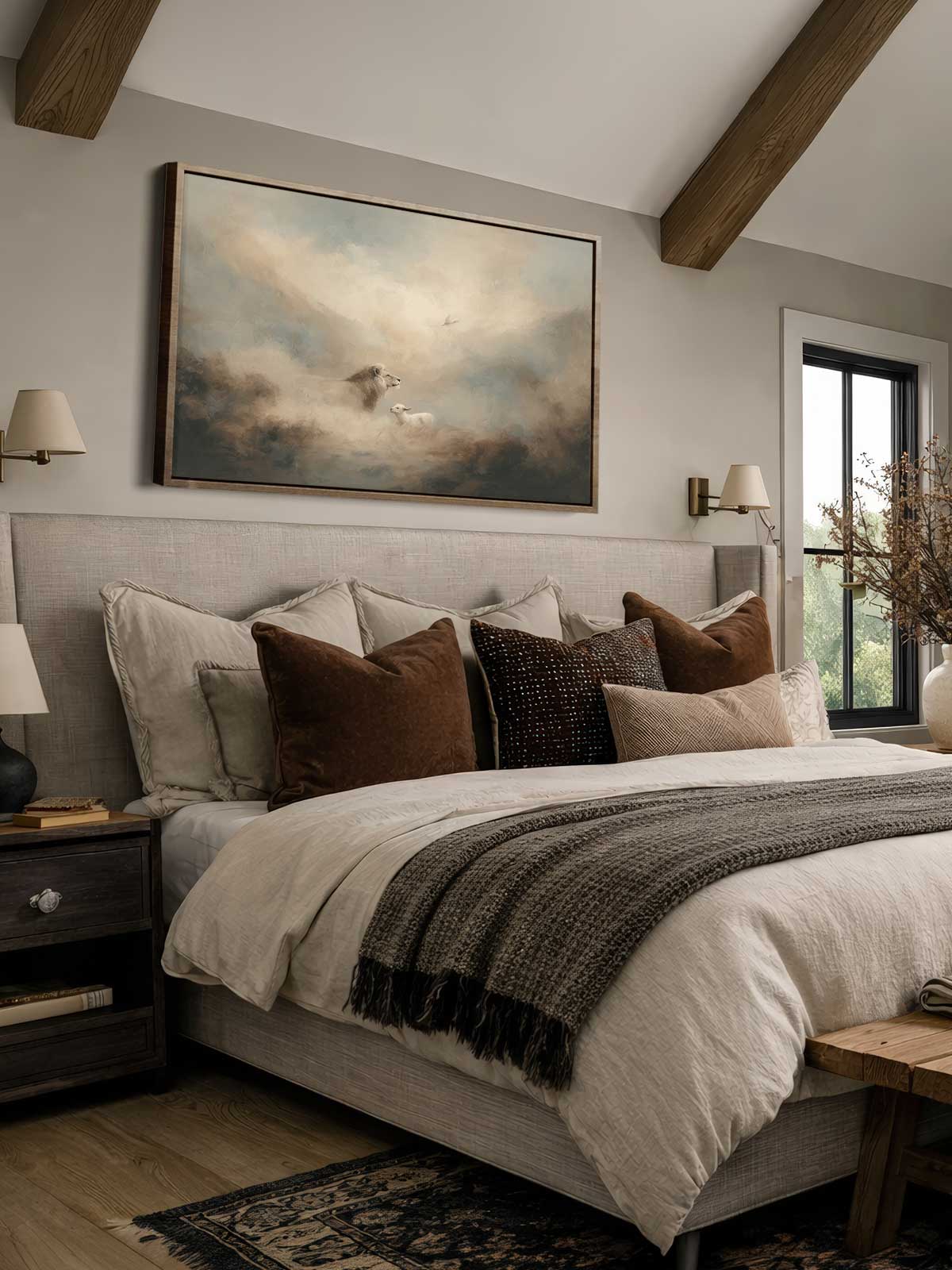 [29]-Framed-Canvas---Bedroom