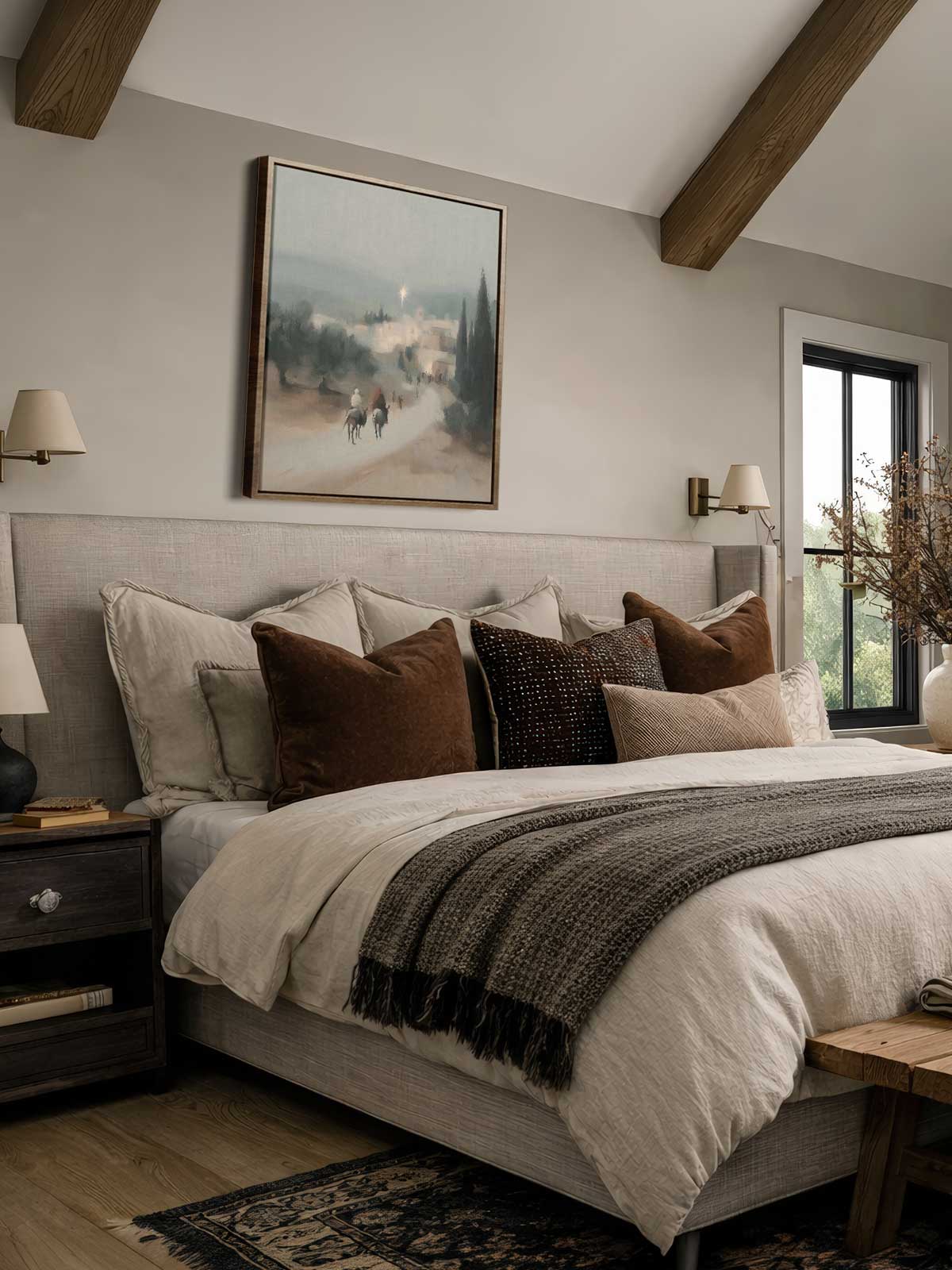 [29]-Framed-Canvas---Bedroom