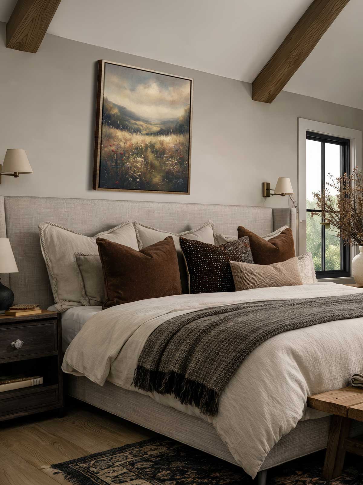 [29]-Framed-Canvas---Bedroom