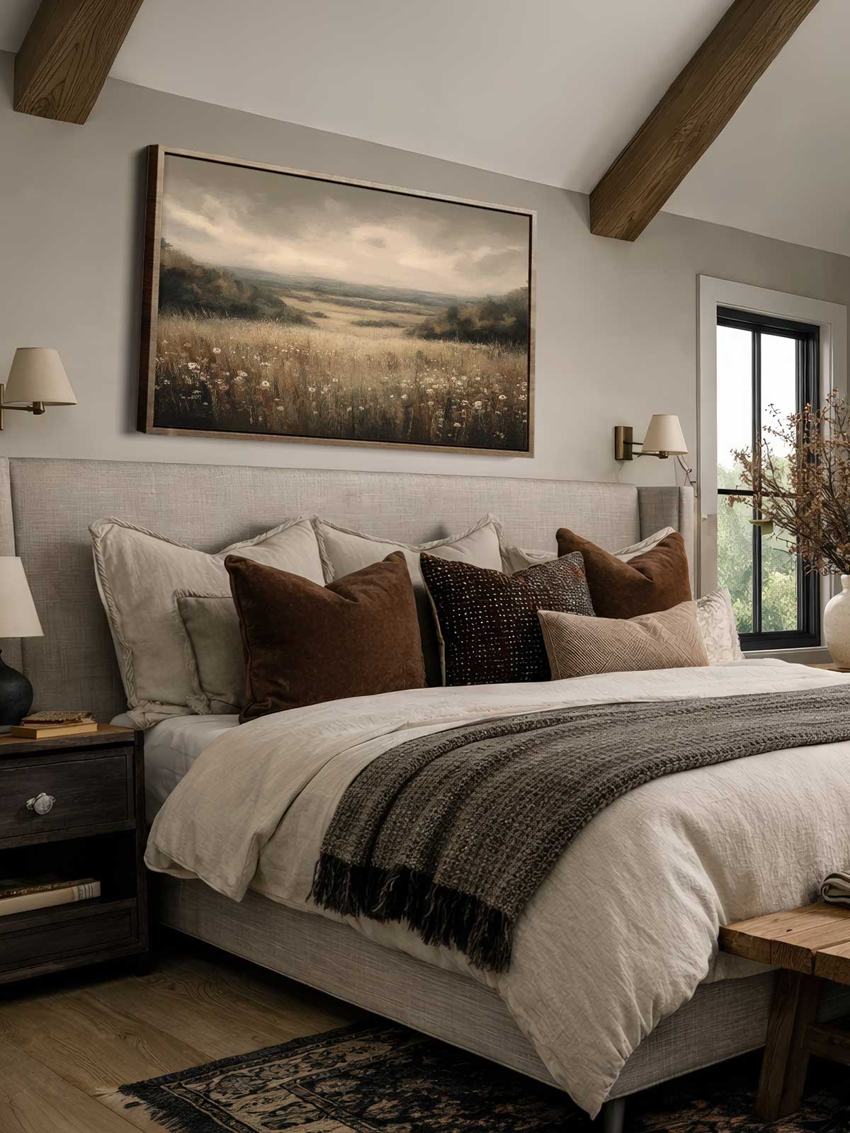[29]-Framed-Canvas---Bedroom