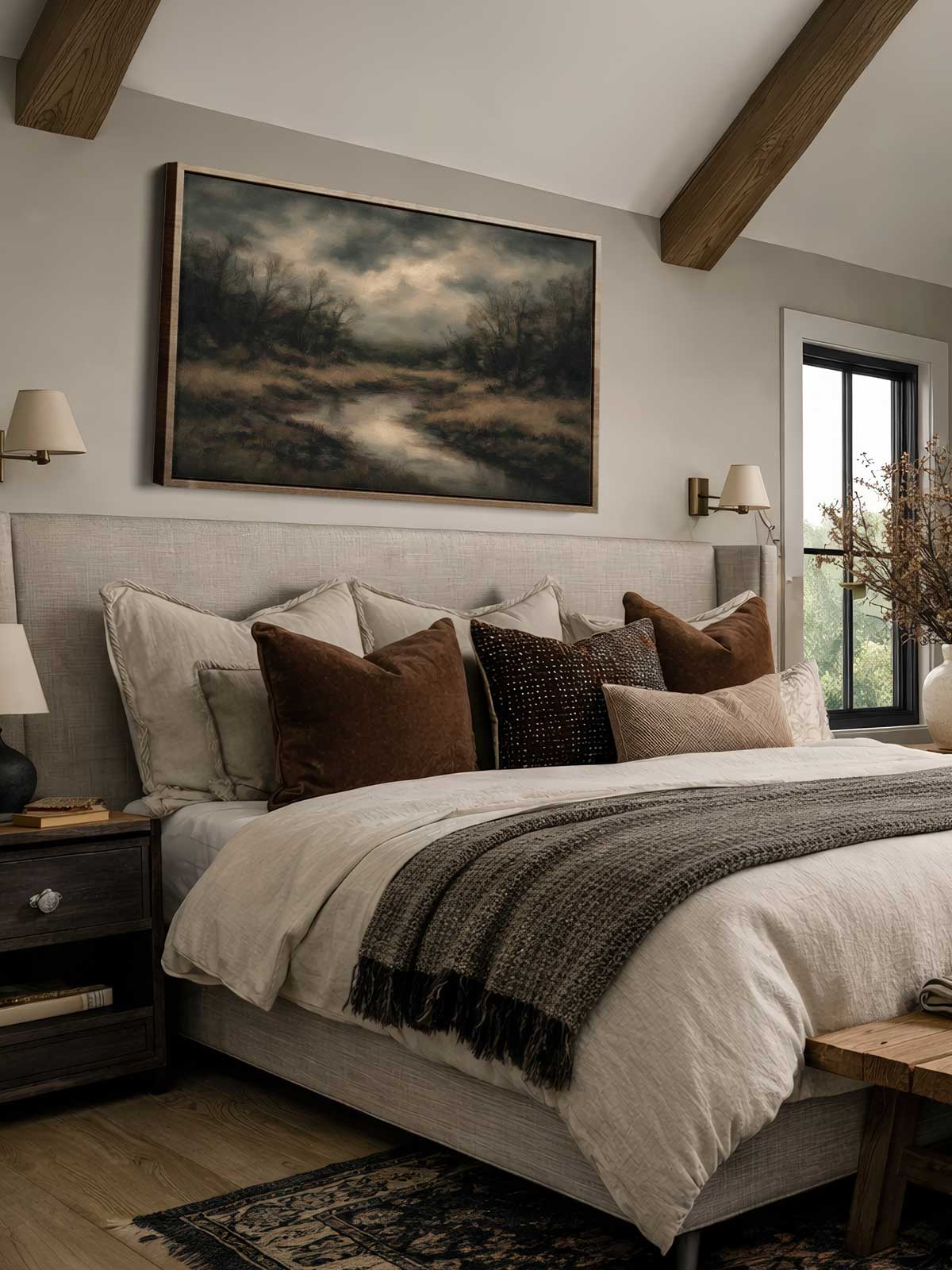 [29]-Framed-Canvas---Bedroom