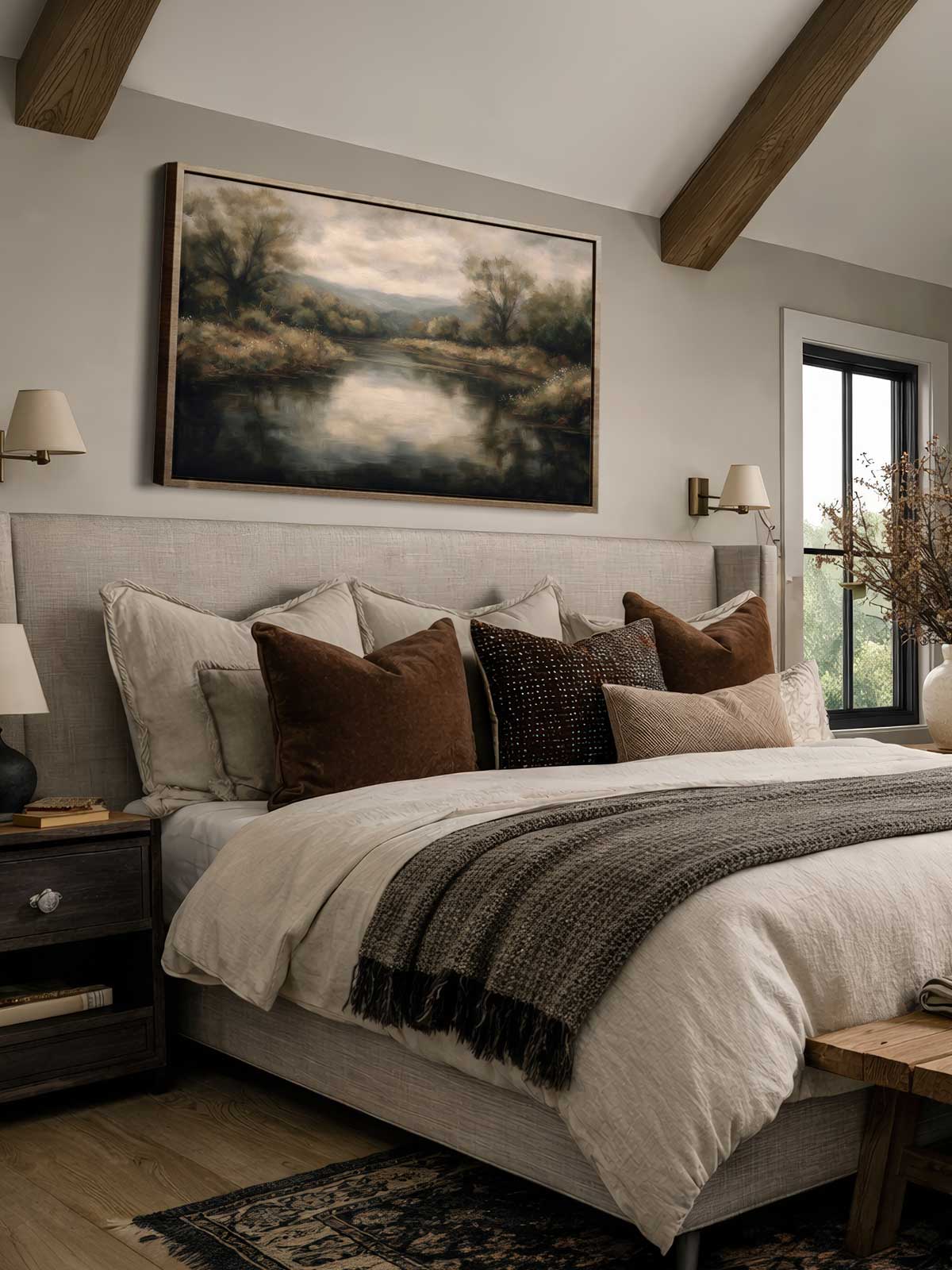 [29]-Framed-Canvas---Bedroom