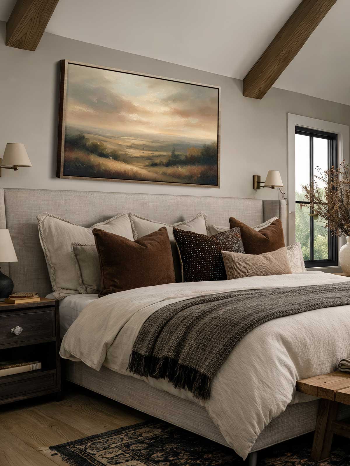 [29]-Framed-Canvas---Bedroom