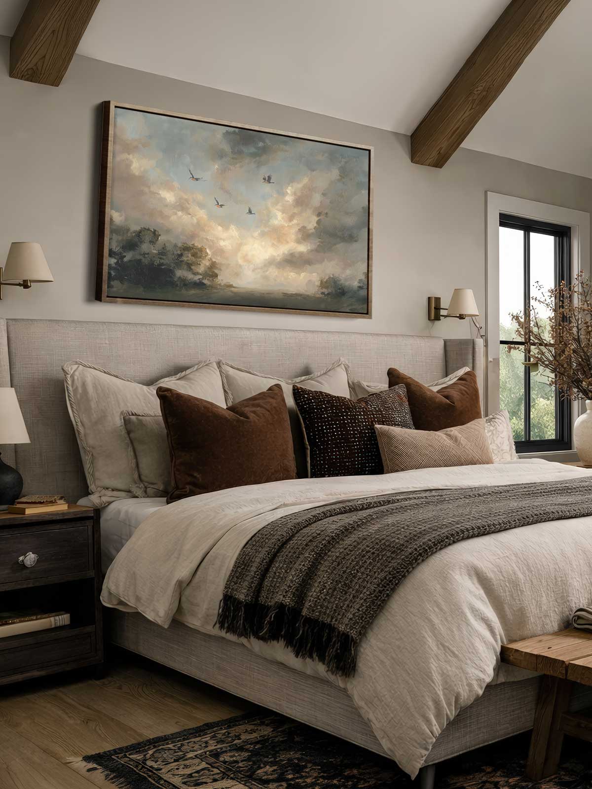 [29]-Framed-Canvas---Bedroom