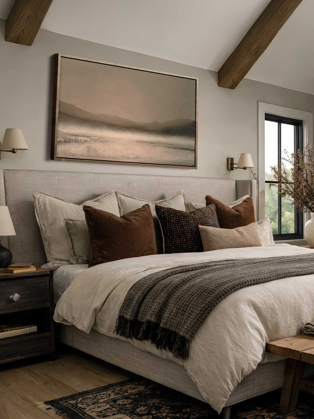 [29]-Framed-Canvas---Bedroom