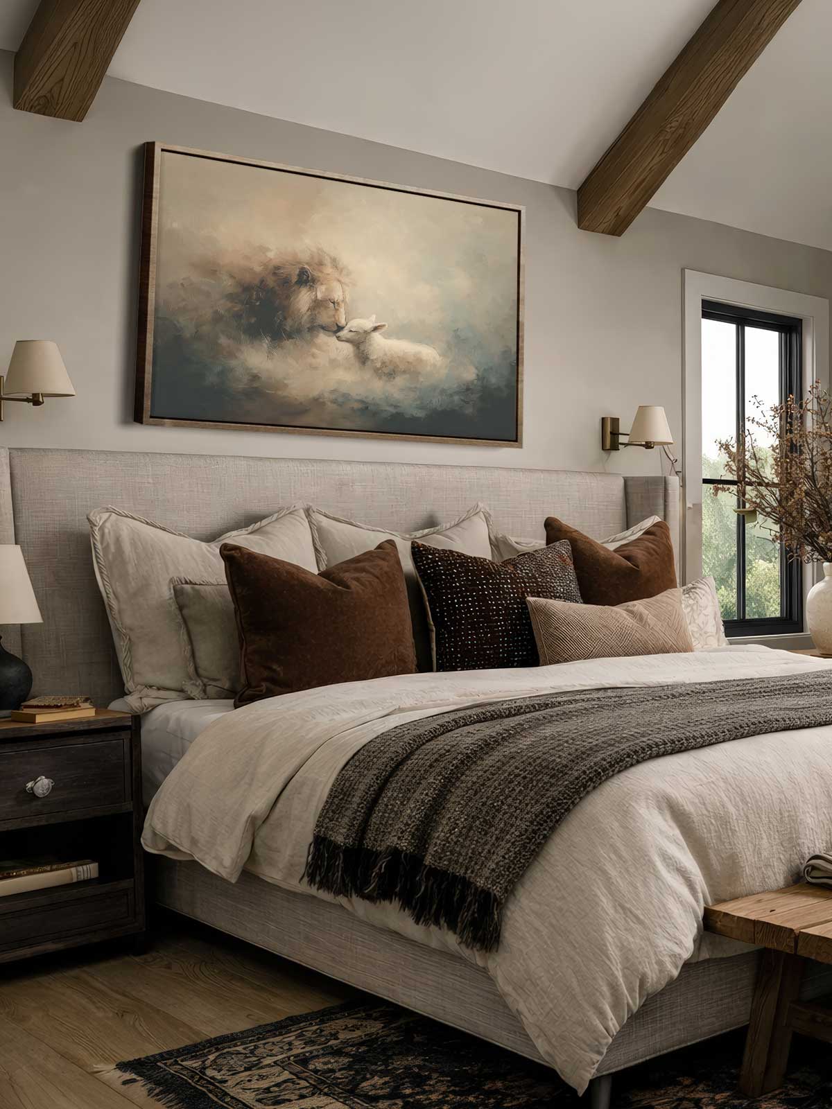 [29]-Framed-Canvas---Bedroom
