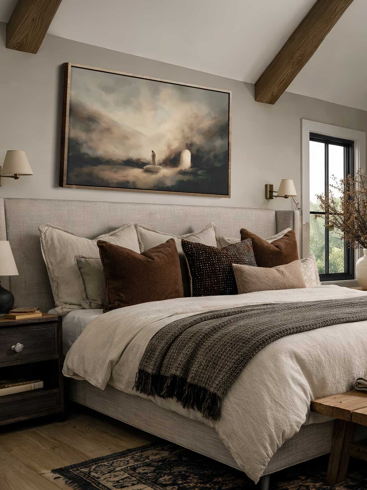 [29]-Framed-Canvas---Bedroom