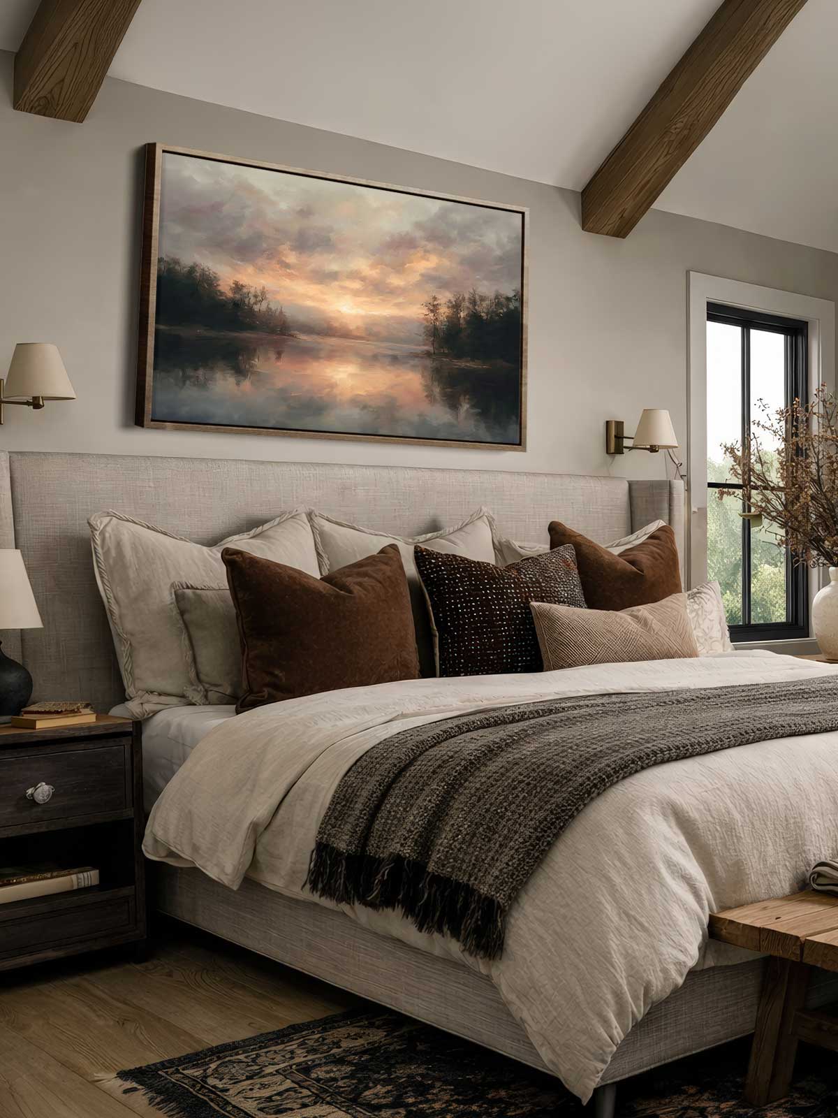 [29]-Framed-Canvas---Bedroom