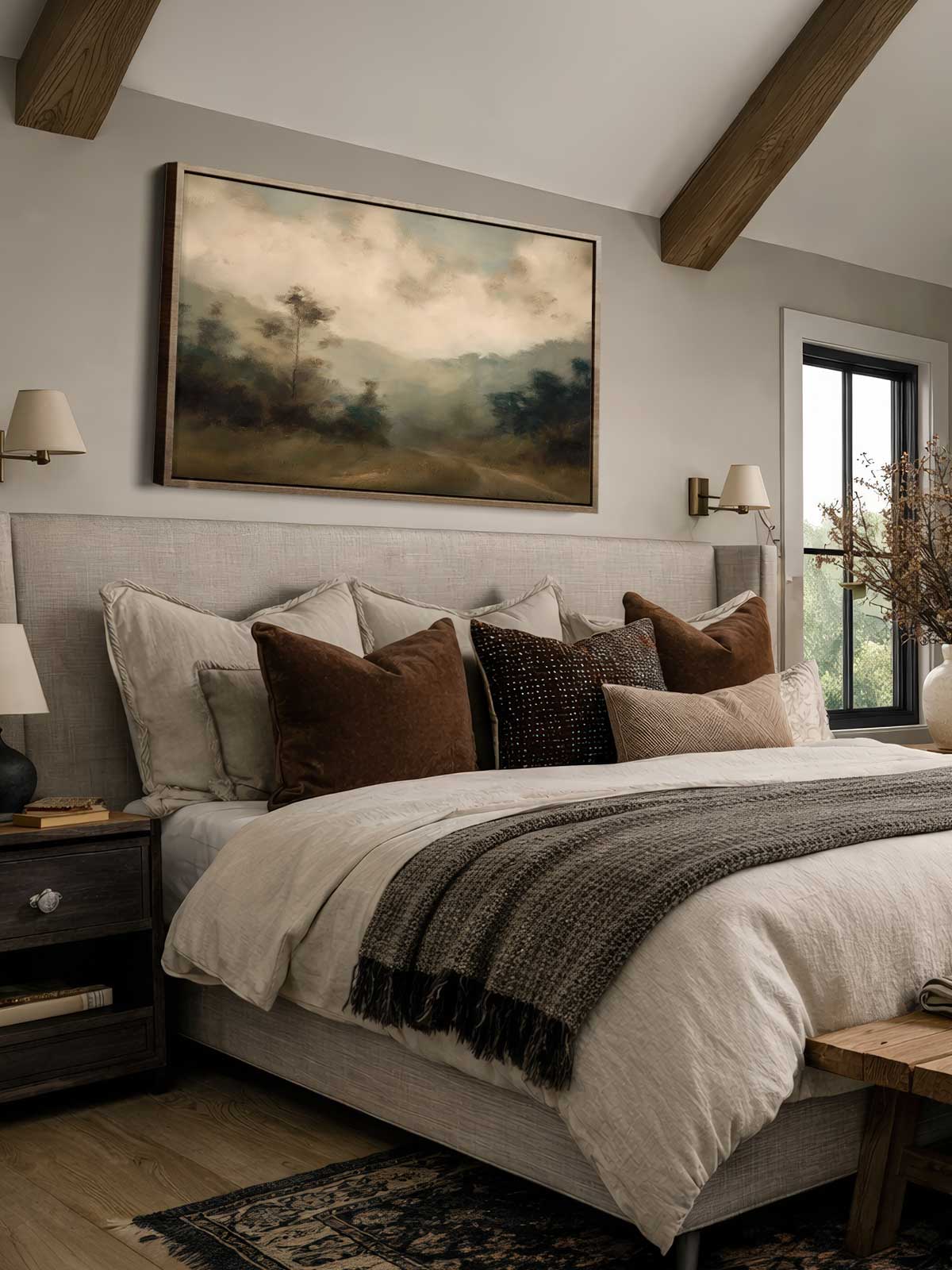 [29]-Framed-Canvas---Bedroom