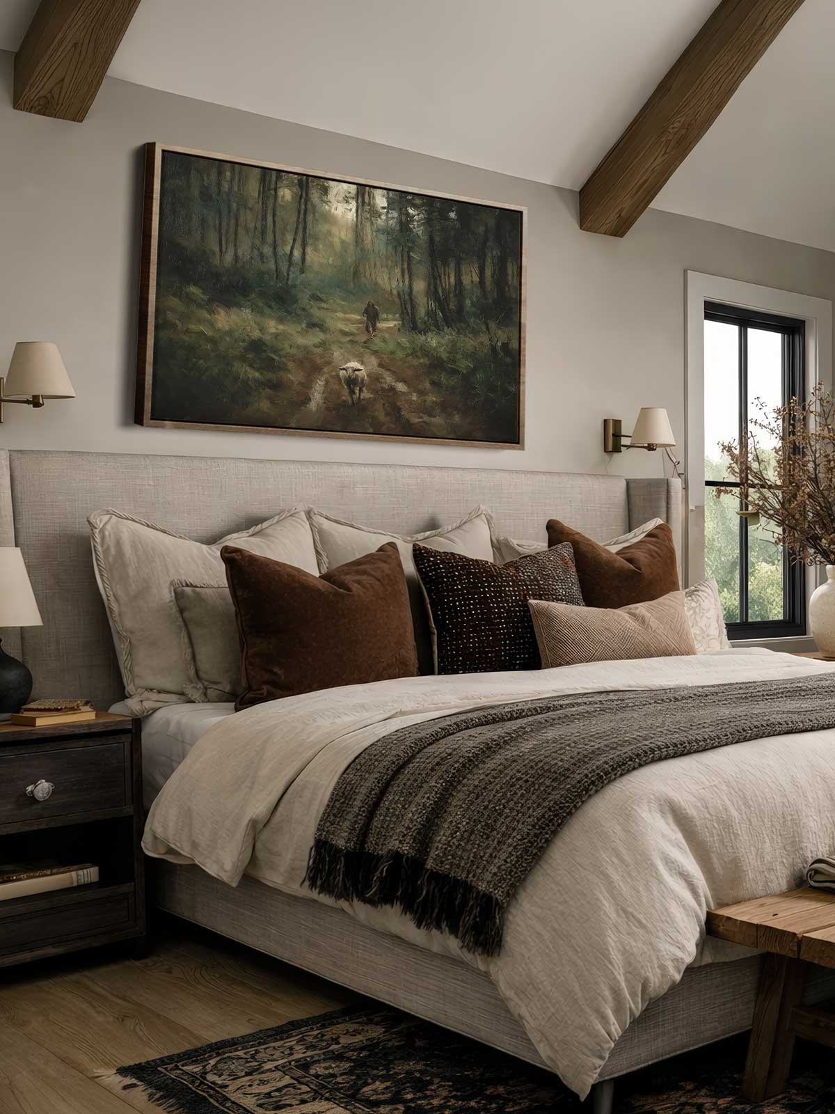 [29]-Framed-Canvas---Bedroom
