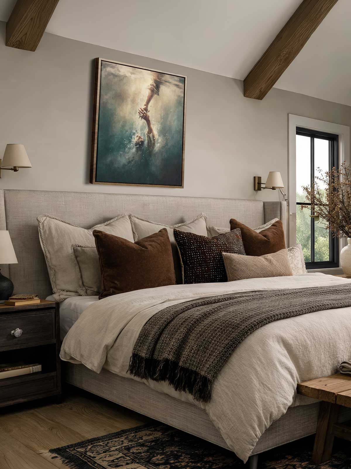 [29]-Framed-Canvas---Bedroom