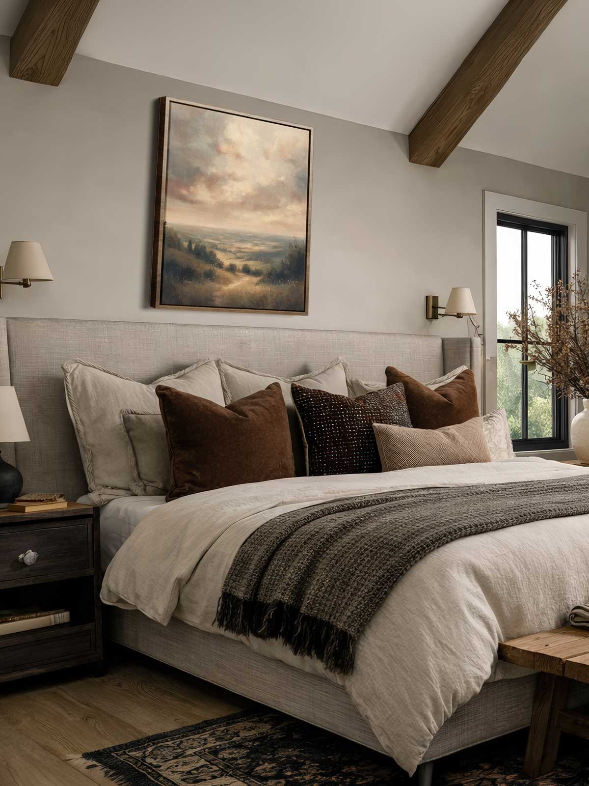 [29]-Framed-Canvas---Bedroom