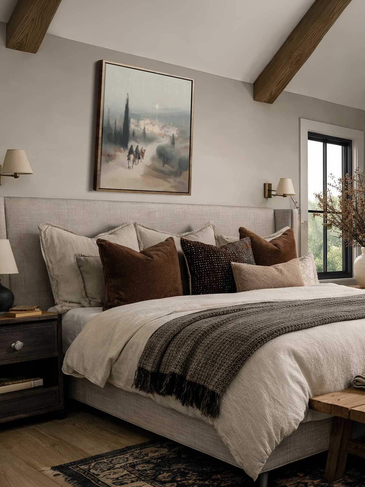 [29]-Framed-Canvas---Bedroom