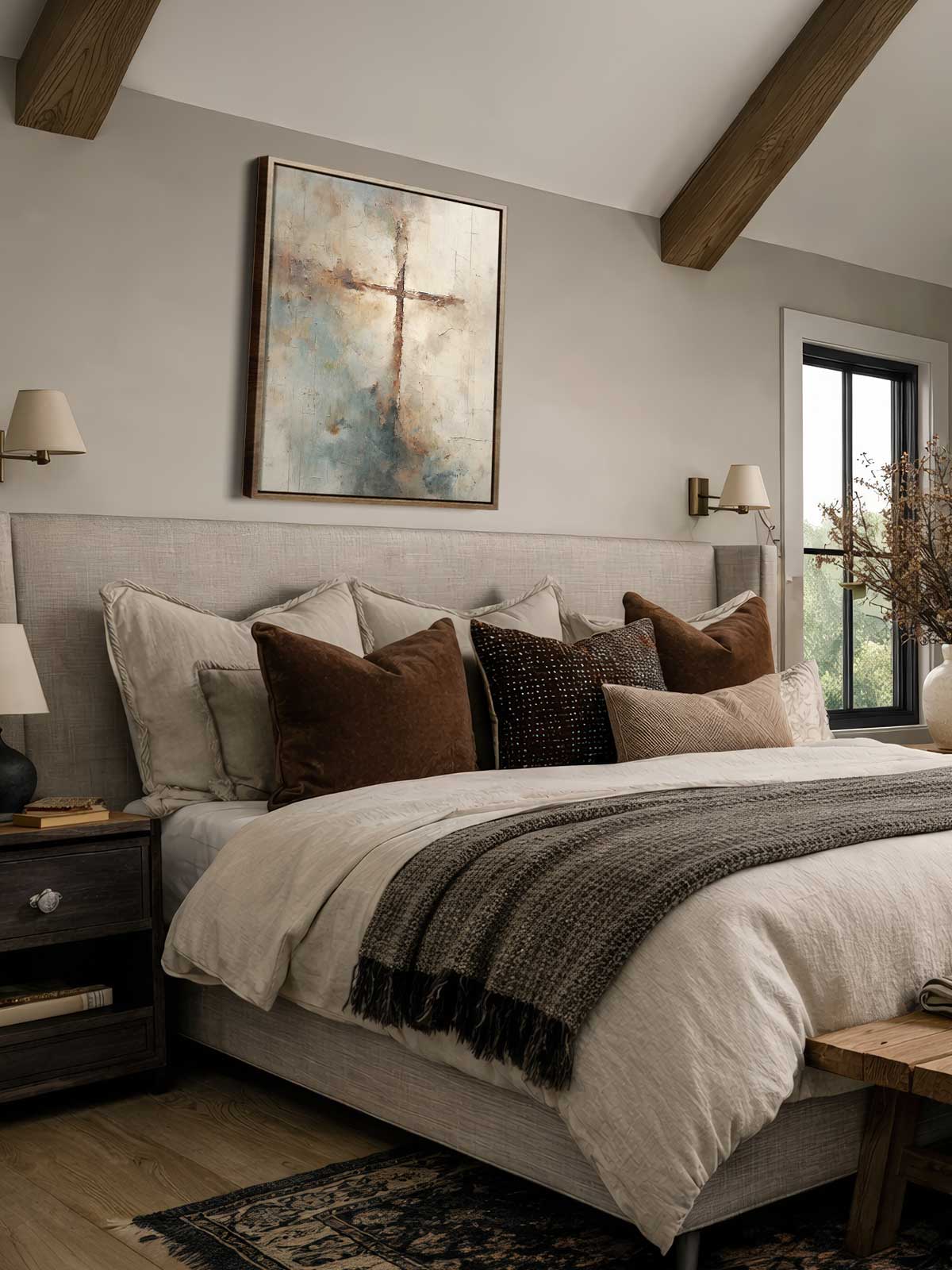 [29]-Framed-Canvas---Bedroom