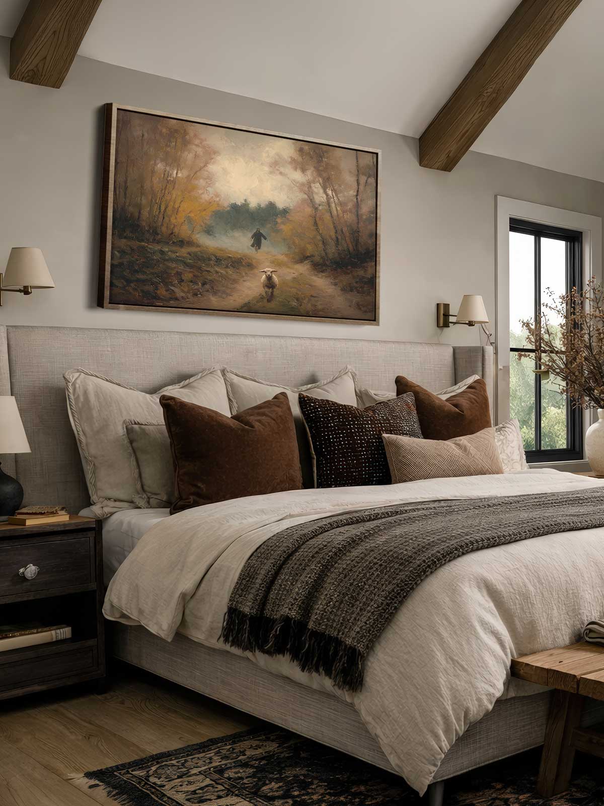 [29]-Framed-Canvas---Bedroom