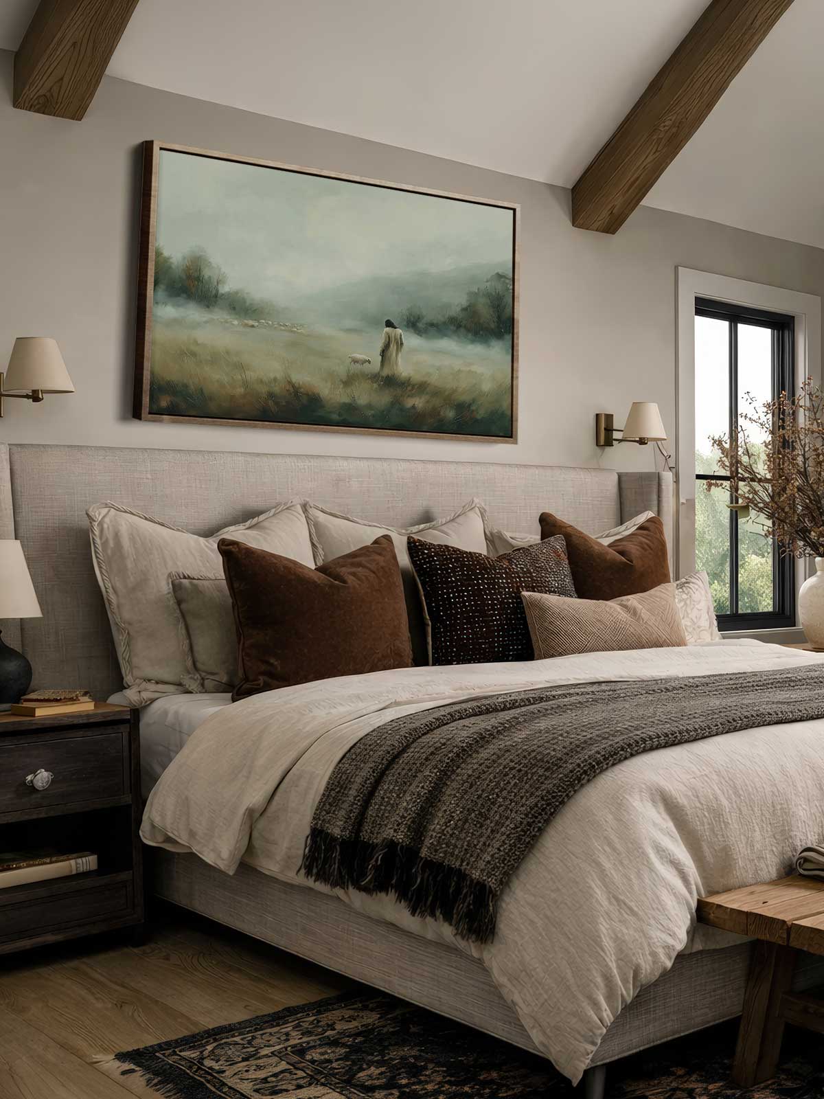 [29]-Framed-Canvas---Bedroom