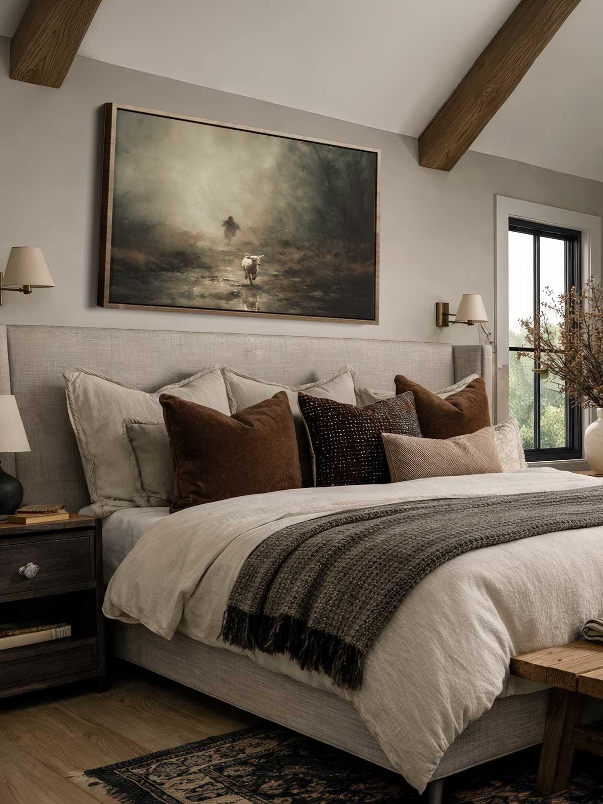 [29]-Framed-Canvas---Bedroom