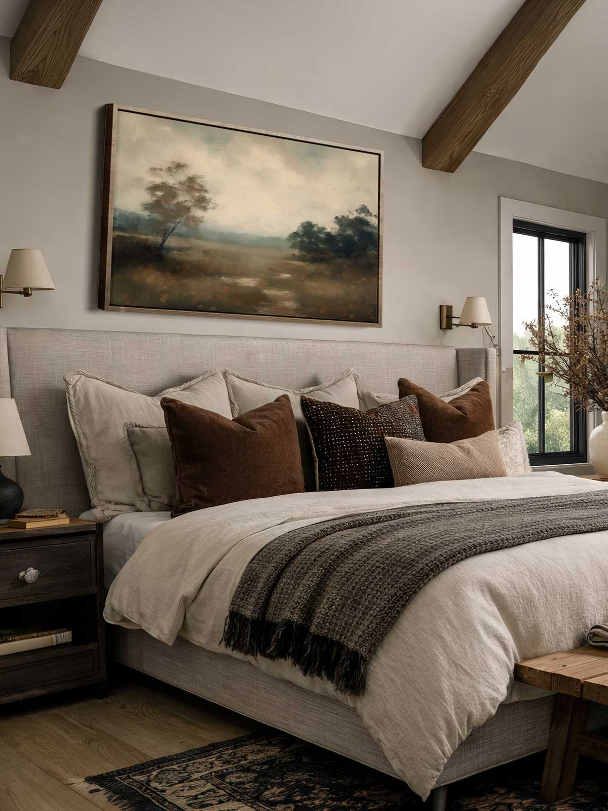 [29]-Framed-Canvas---Bedroom