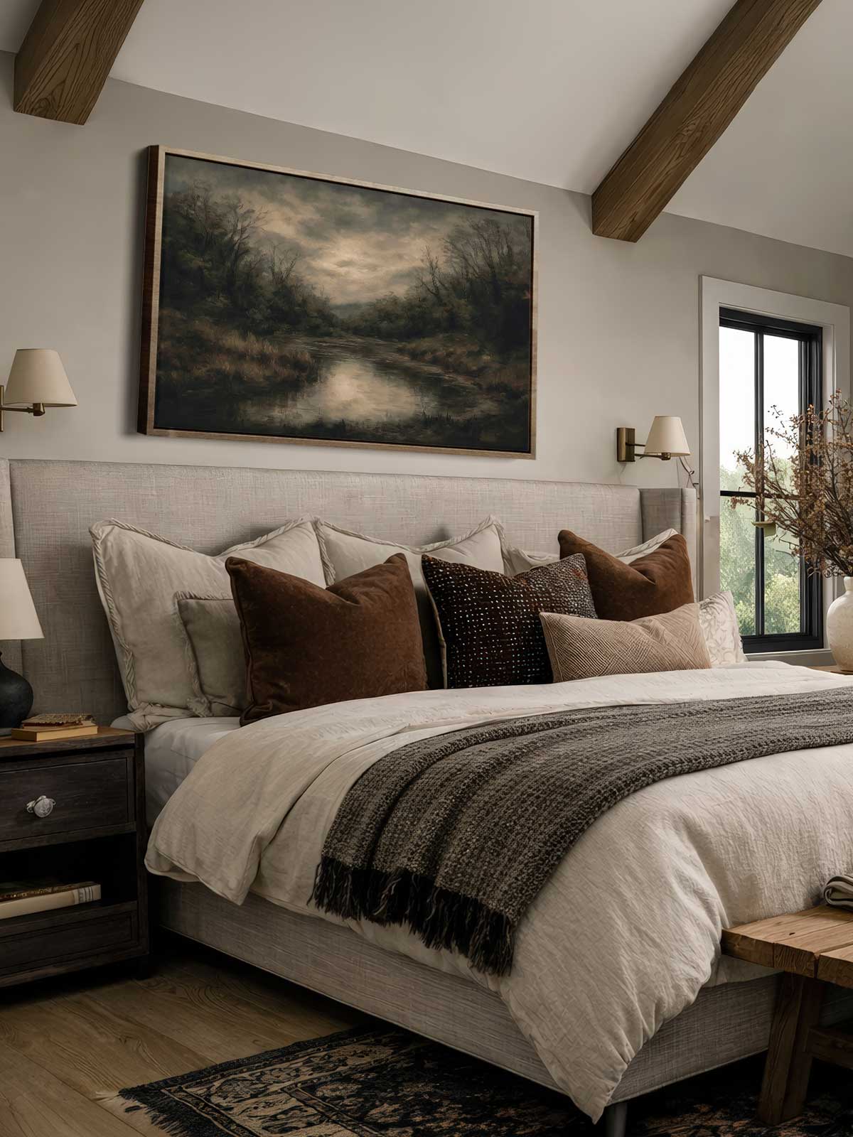 [29]-Framed-Canvas---Bedroom