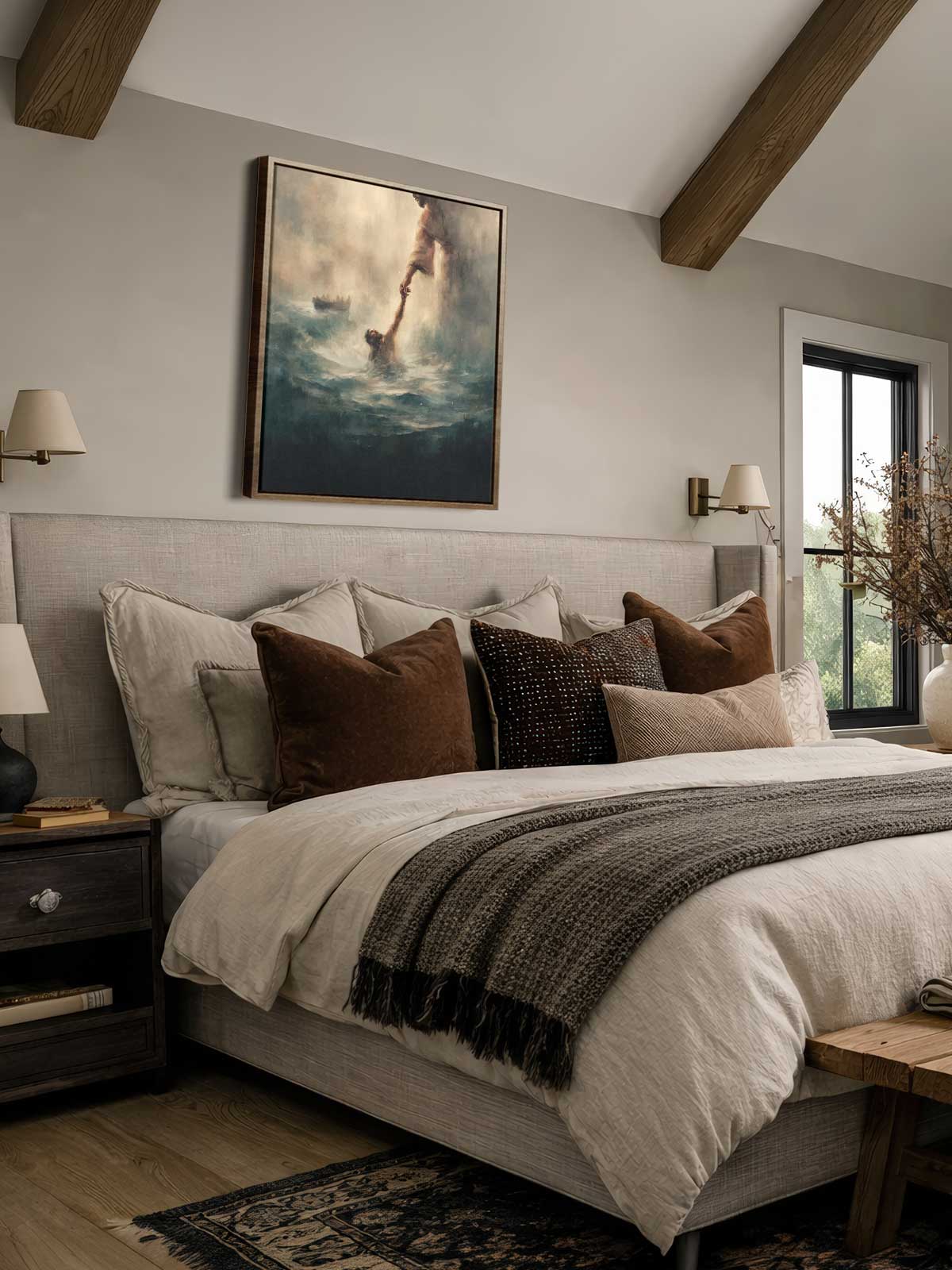 [29]-Framed-Canvas---Bedroom