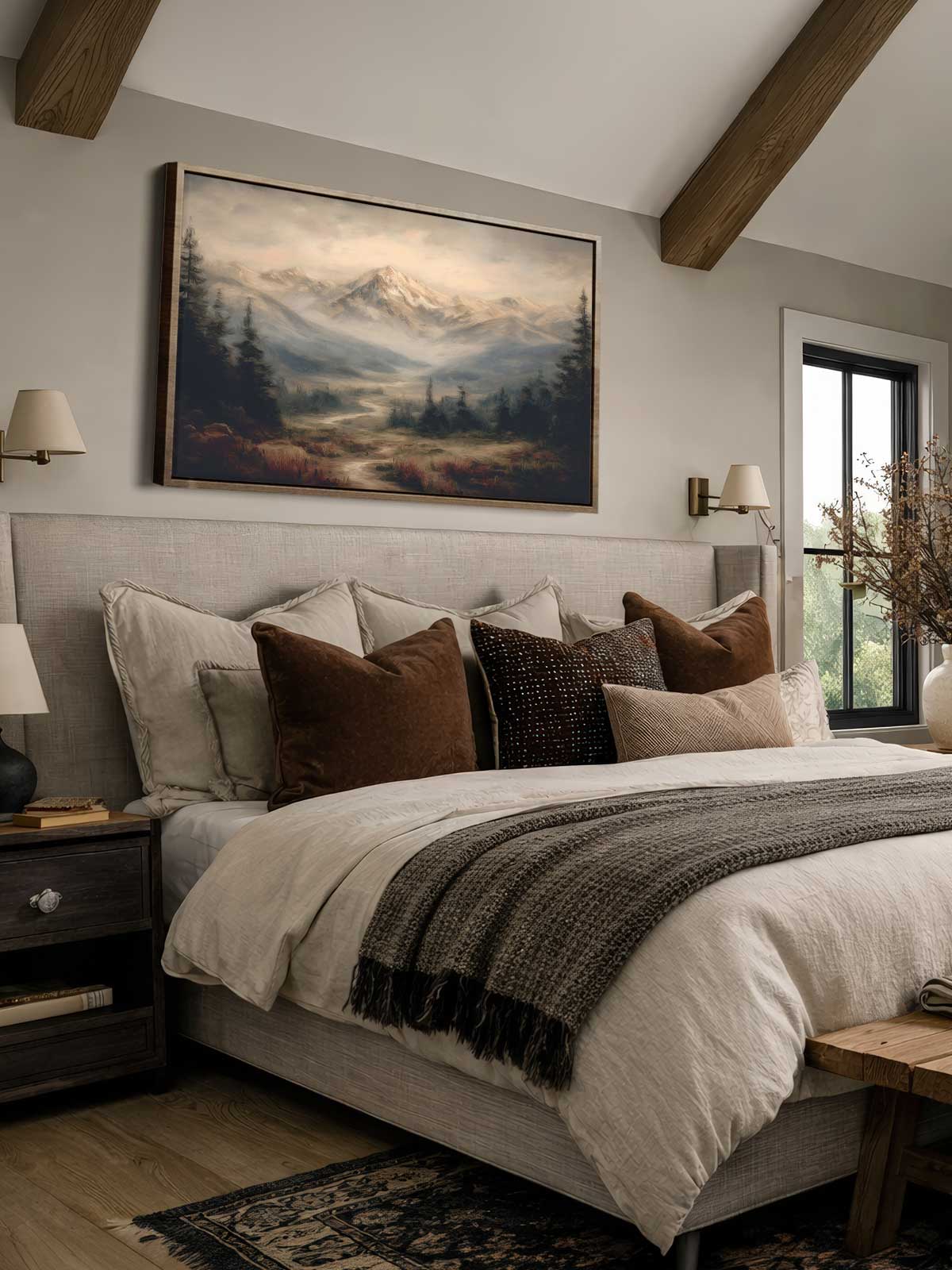 [29]-Framed-Canvas---Bedroom