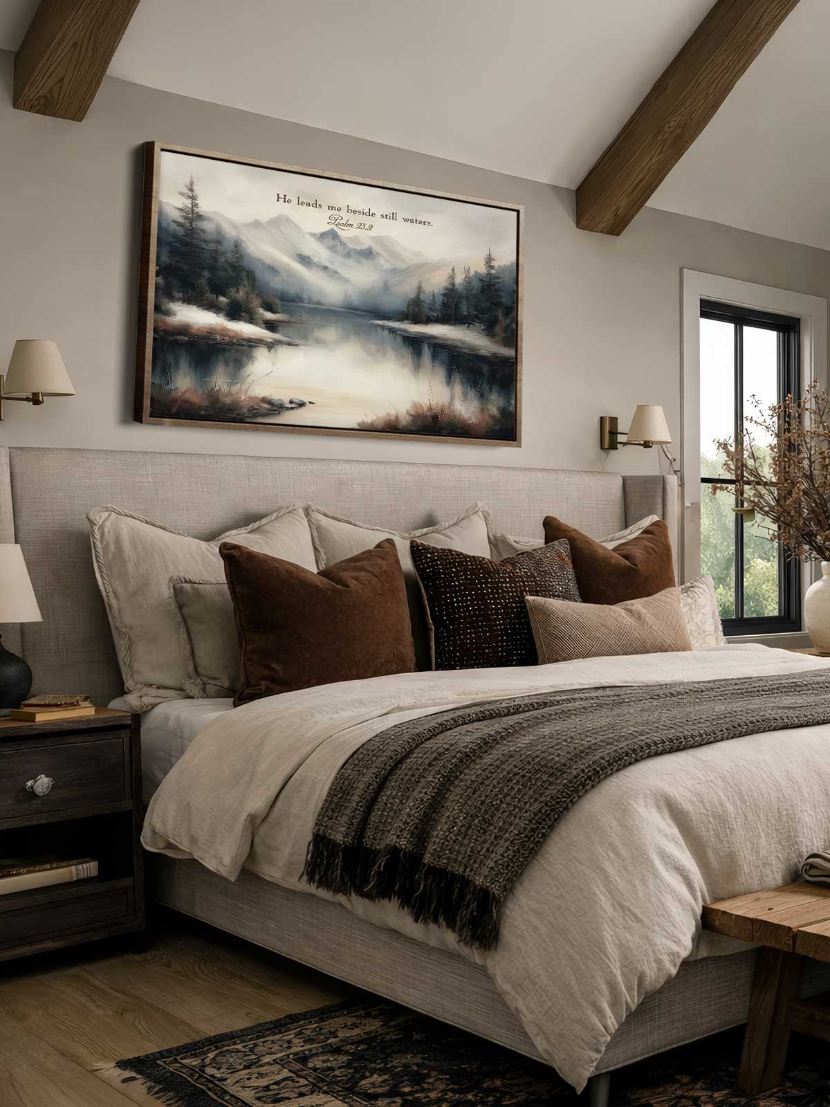 [29]-Framed-Canvas---Bedroom