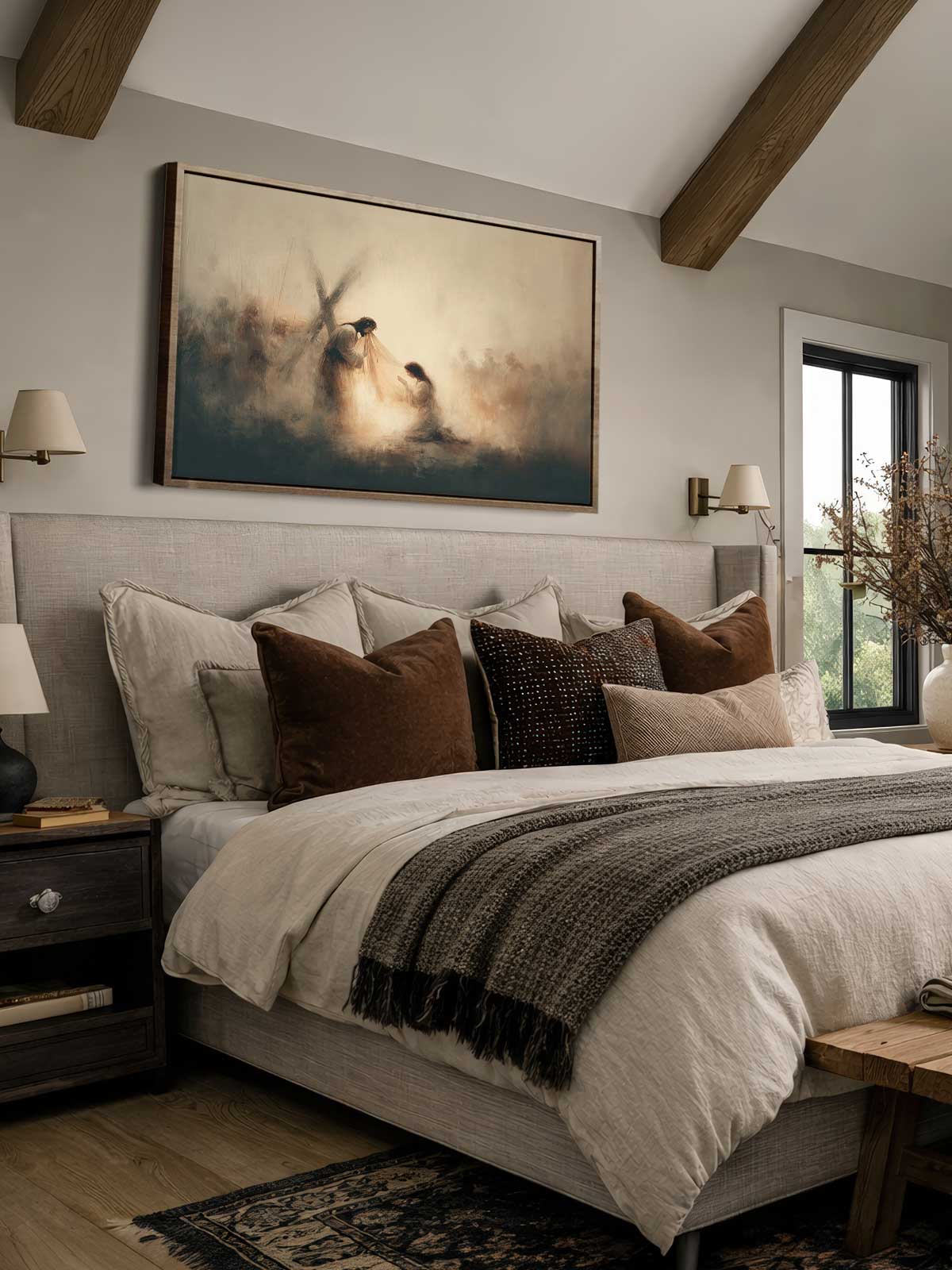 [29]-Framed-Canvas---Bedroom