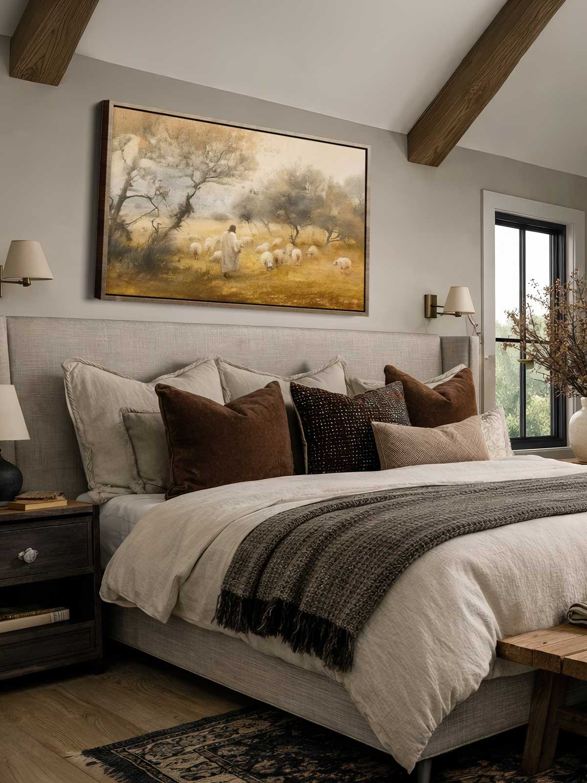 [29]-Framed-Canvas---Bedroom