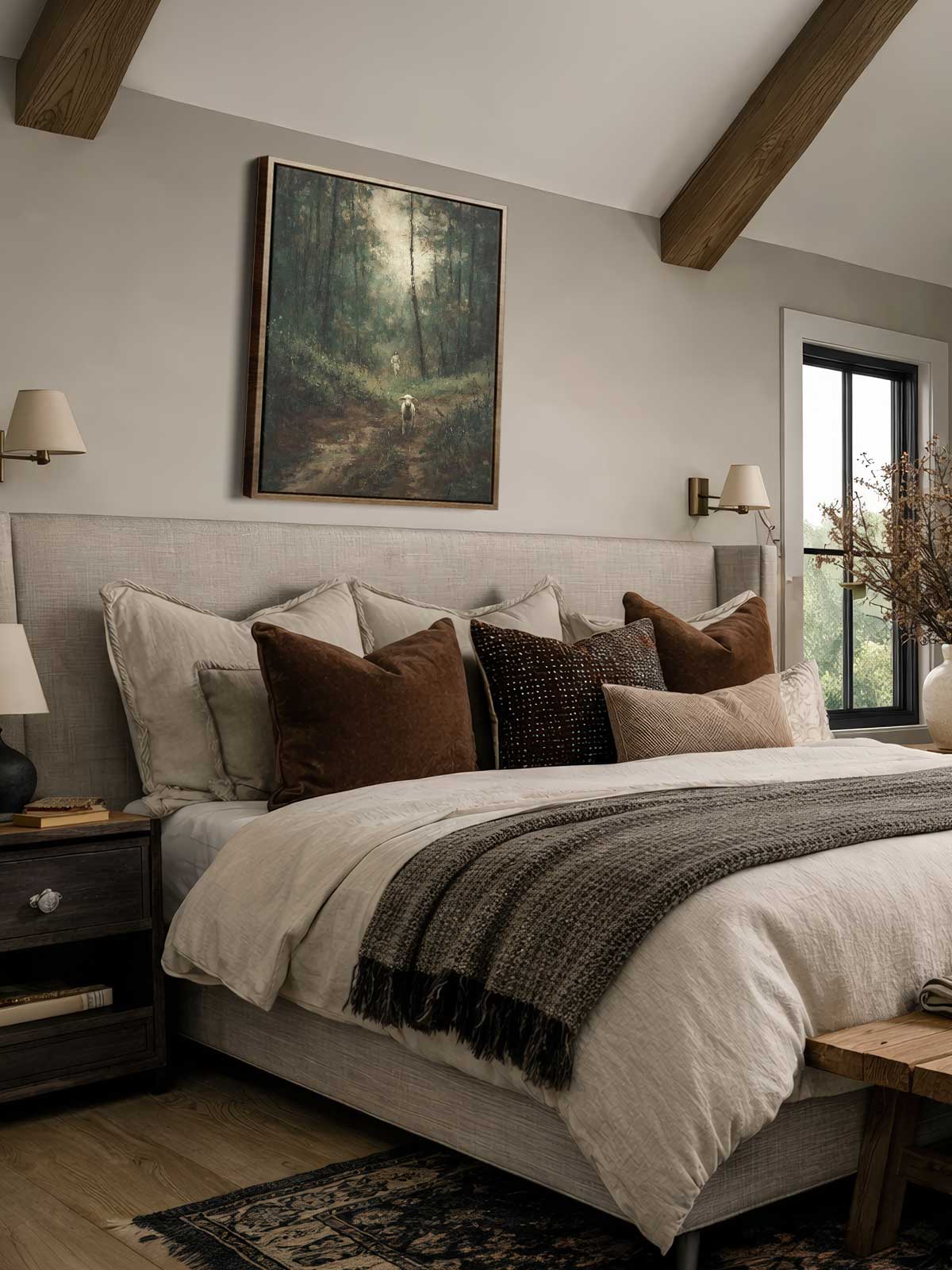 [29]-Framed-Canvas---Bedroom
